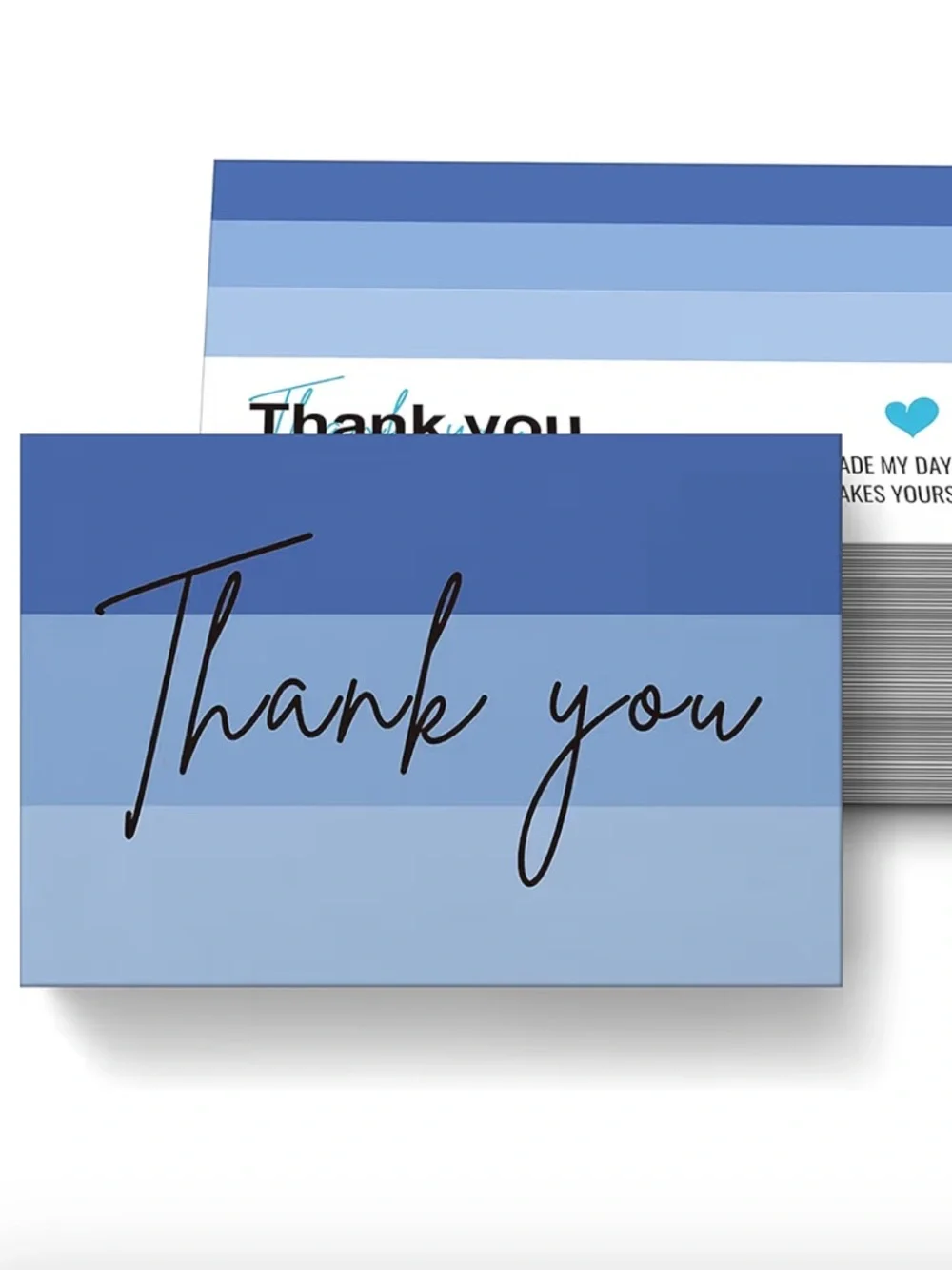 💙25 Premium Thank you cards - Blue